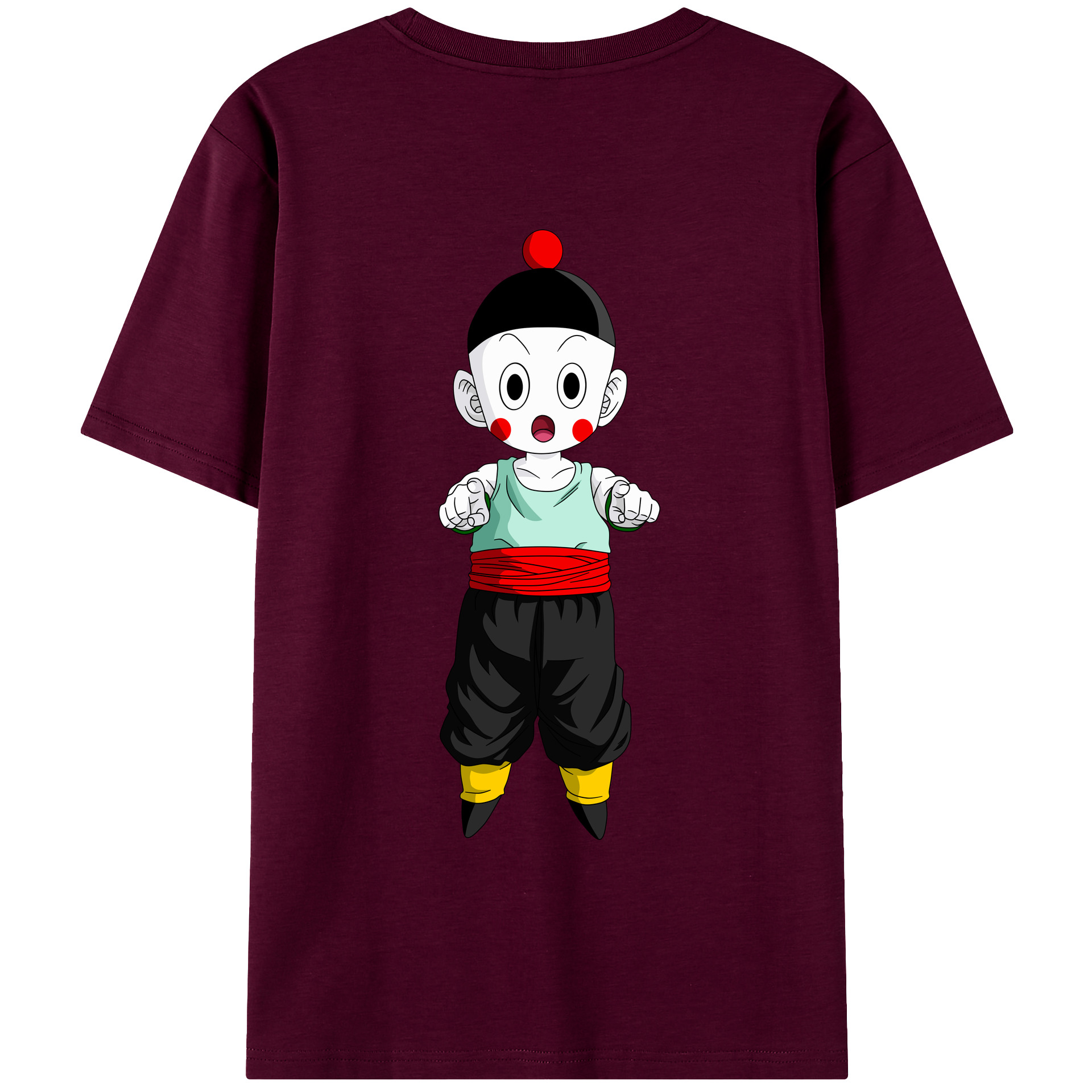 （画像用） ドラゴンボール 餃子（チャオズ）DRAGON BALL Chaoz レディース半袖Tシャツ(バックプリント)